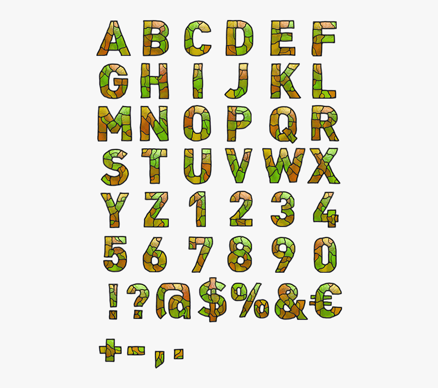 Alphabet Stained Glass Letters, Transparent Clipart
