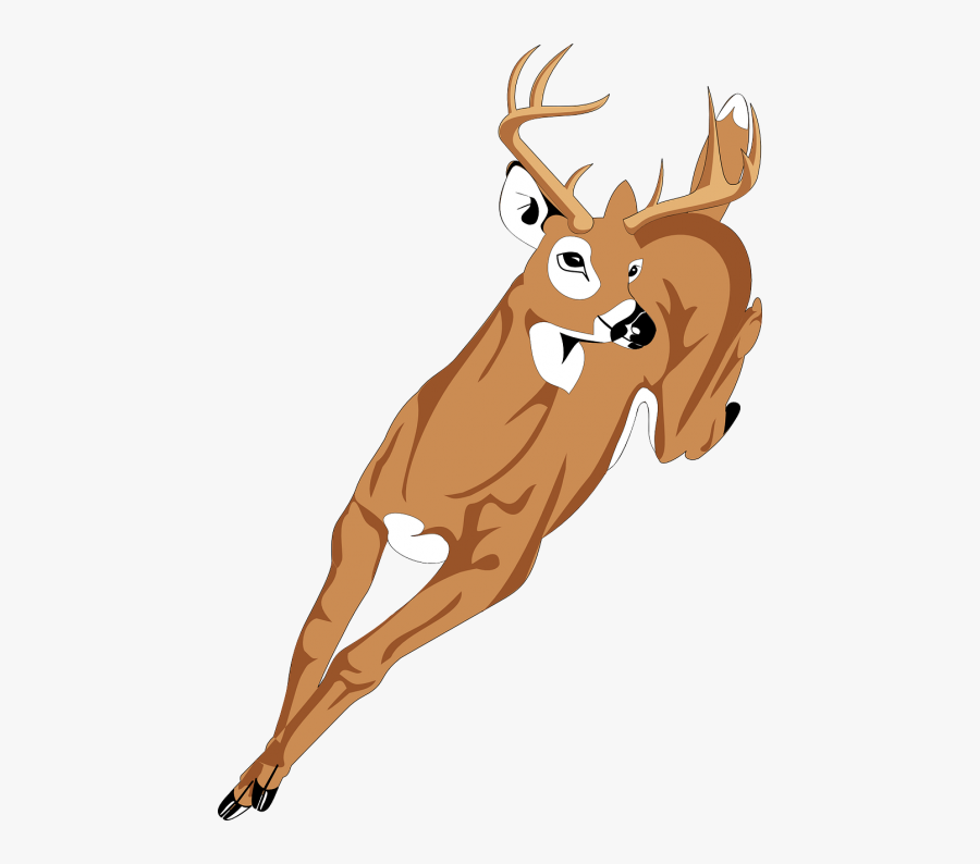 Deer Running Forest - Deer Clip Art, Transparent Clipart