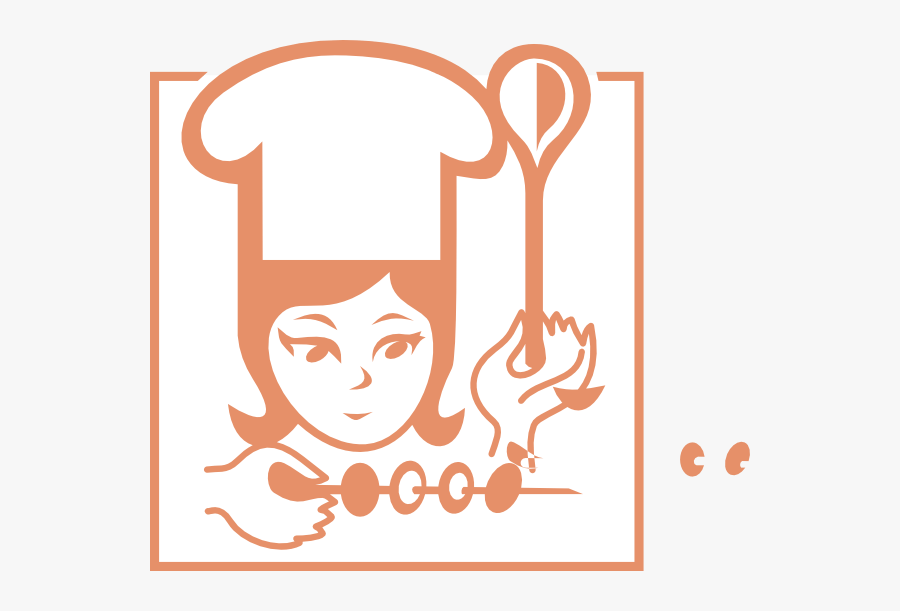 Blue Female Mix Chef Clipart - Female Cook Icon Png, Transparent Clipart