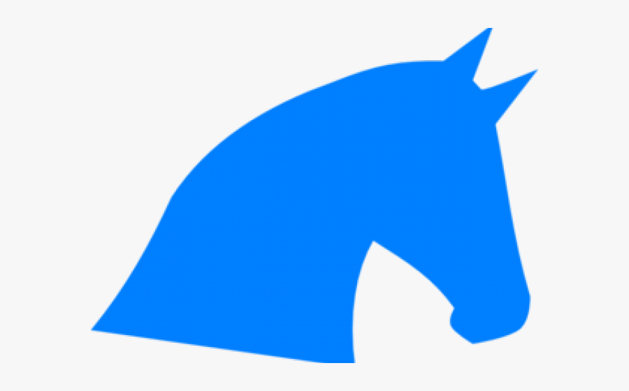 Blue Horse Head Silhouette Clipart , Png Download - Horse Head Silhouette Blue, Transparent Clipart