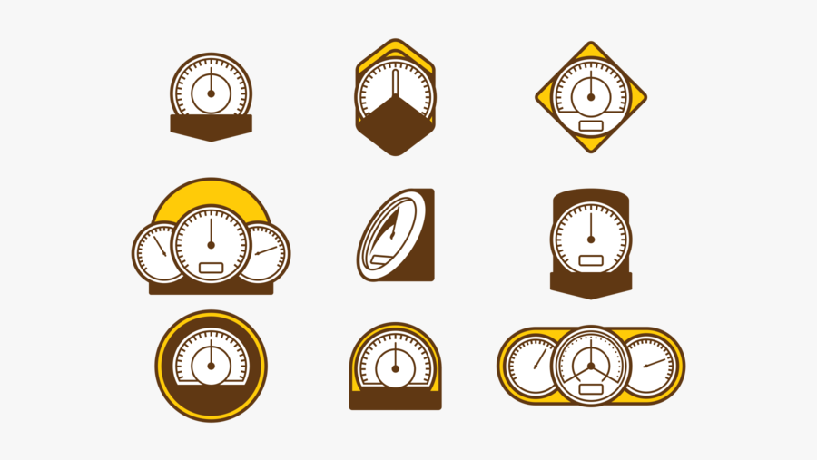 Tachometer Vector Icons, Transparent Clipart