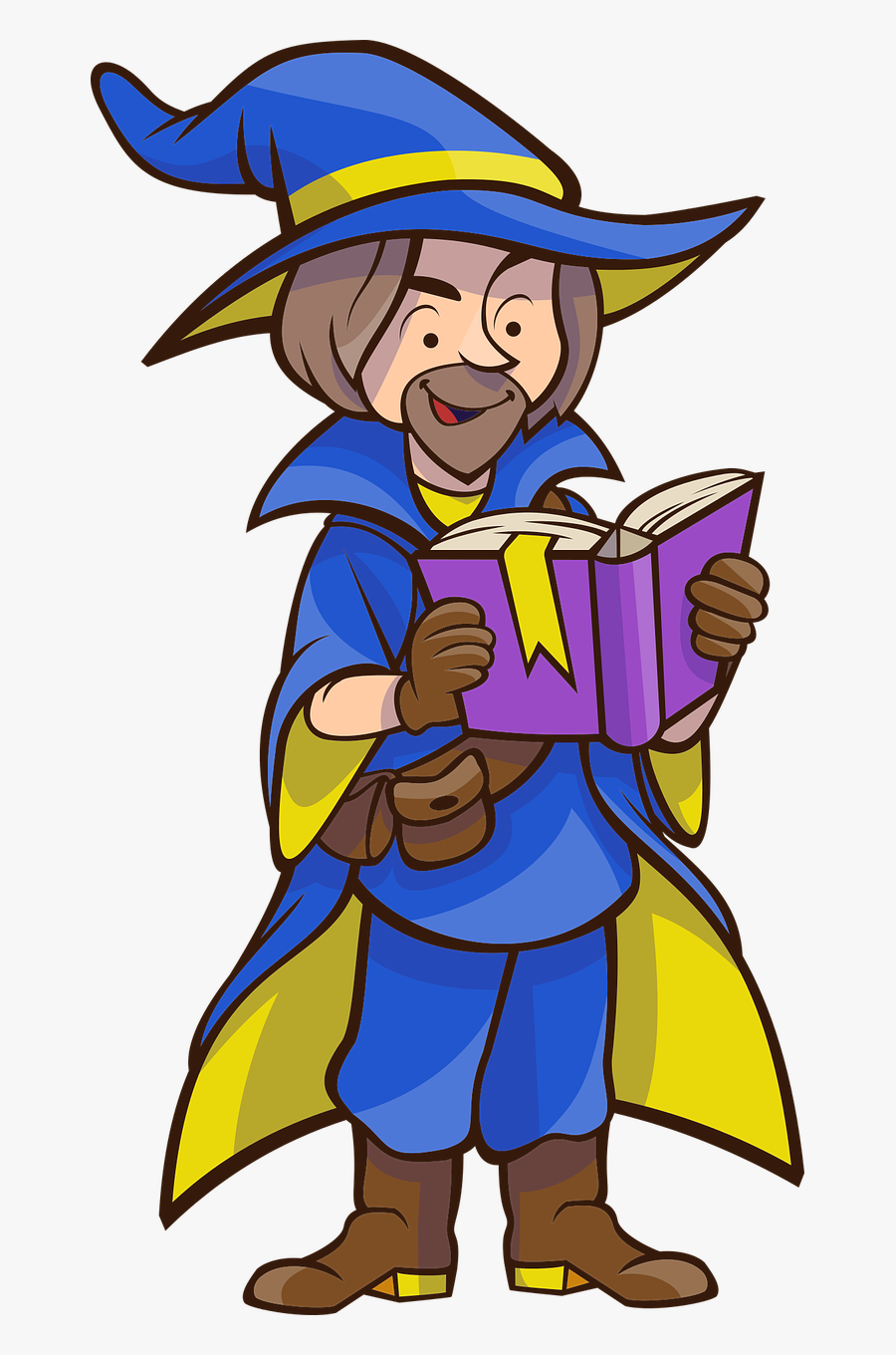 Reading Wizard, Transparent Clipart