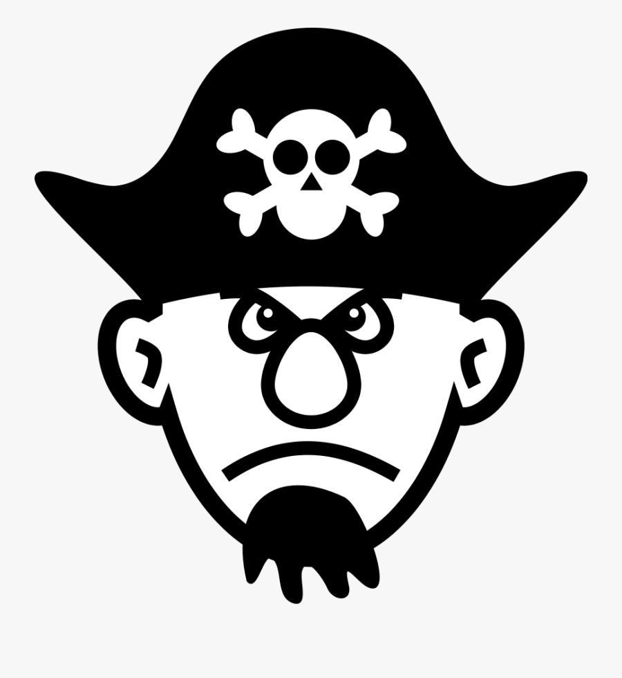 Angry Young Pirate Medium 600pixel Clipart, Vector - Pirate Head Clipart, Transparent Clipart