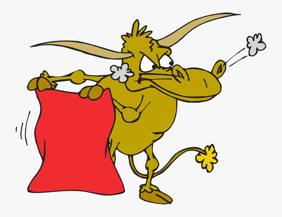 Free To Use Public Domain Cattle Clip Art - Like A Red Rag To A Bull, Transparent Clipart
