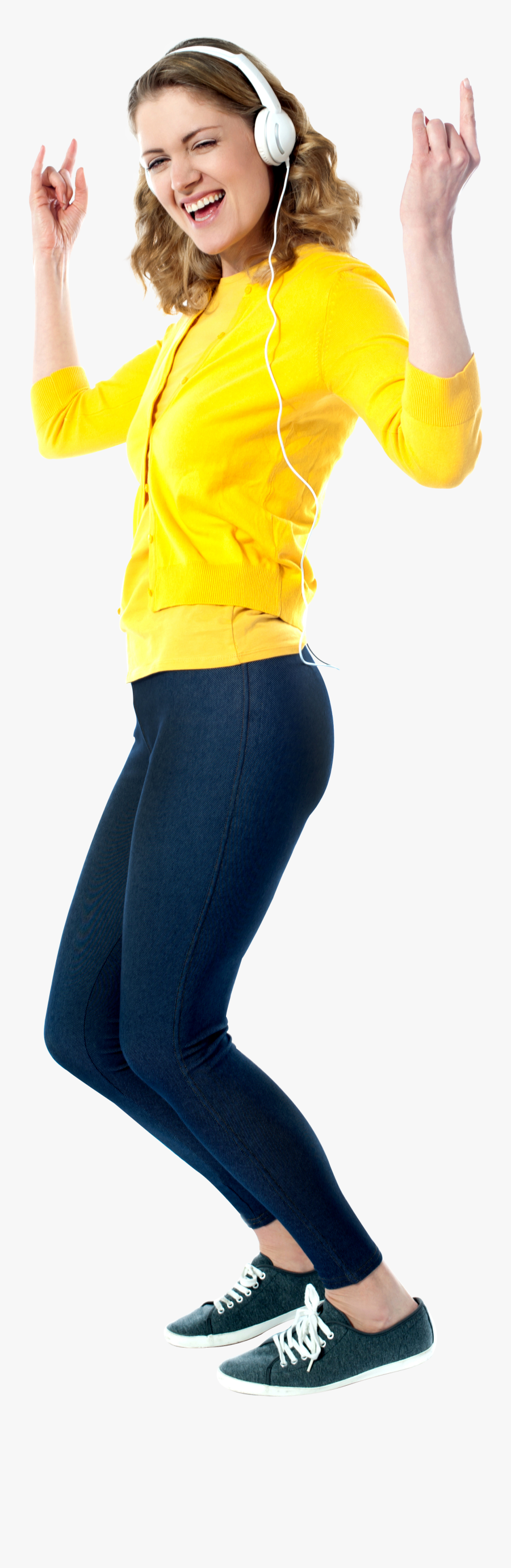 Transparent Person Listening To Music Clipart - Girl Listening To Music Png, Transparent Clipart