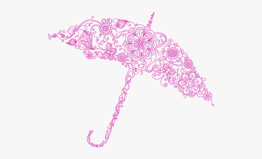 Bridal Shower Umbrella Clip Art - Umbrella Adult Coloring Pages, Transparent Clipart