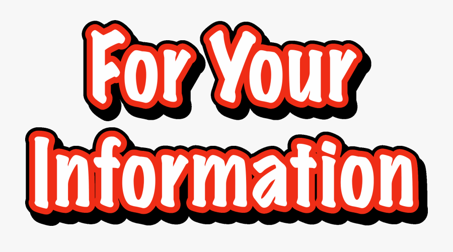 For Your Information, Transparent Clipart