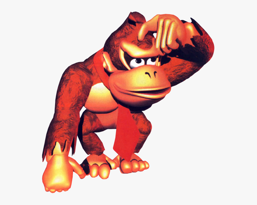 Donkey Kong Confused, Transparent Clipart