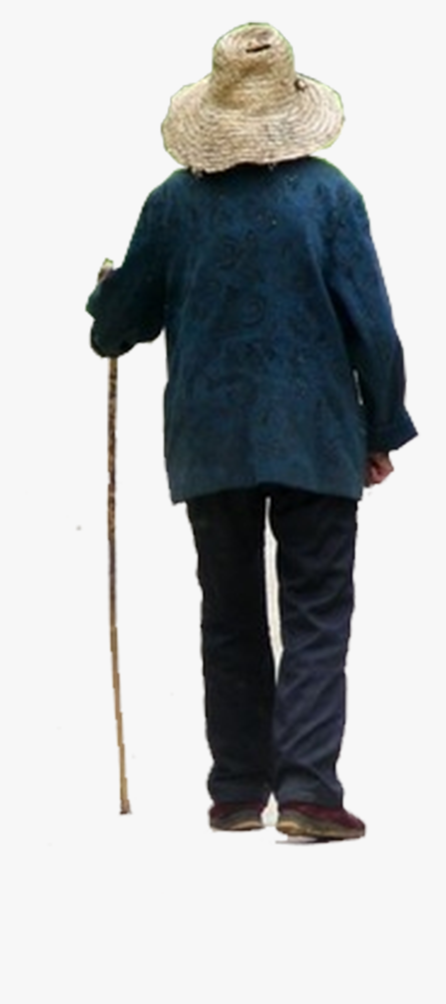 Silhouette Computer File - Old Man Back, Transparent Clipart