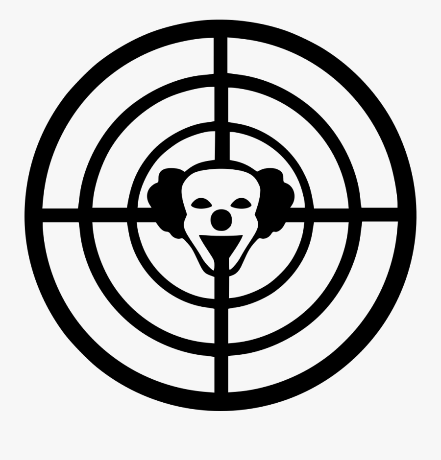Aim Target Pointer Joker Hero Shooting - Crosshair Icon, Transparent Clipart