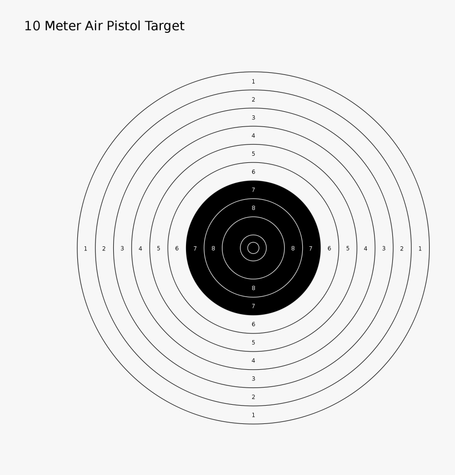 Target Vector Air Pistol - Circle, Transparent Clipart