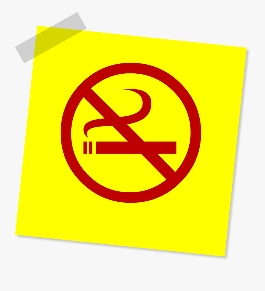 Yellow Thank You For Not Smoking, Transparent Clipart