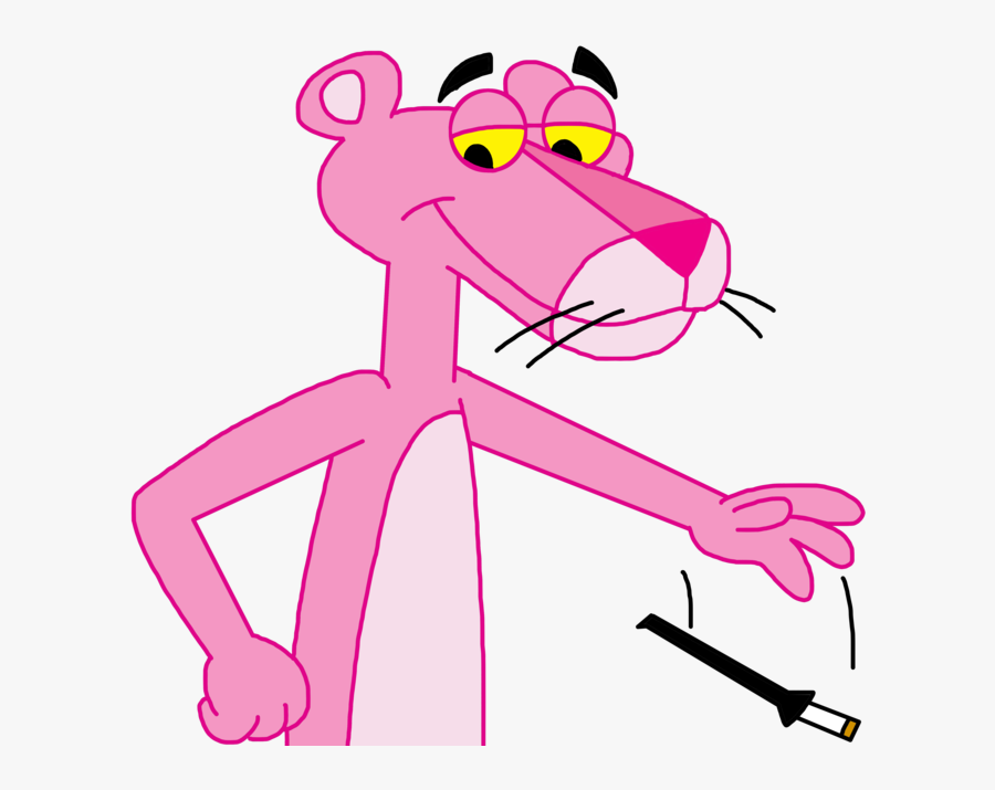 Smoking Clipart Teenager Smoking - Pink Panther Cartoon Smoking, Transparent Clipart