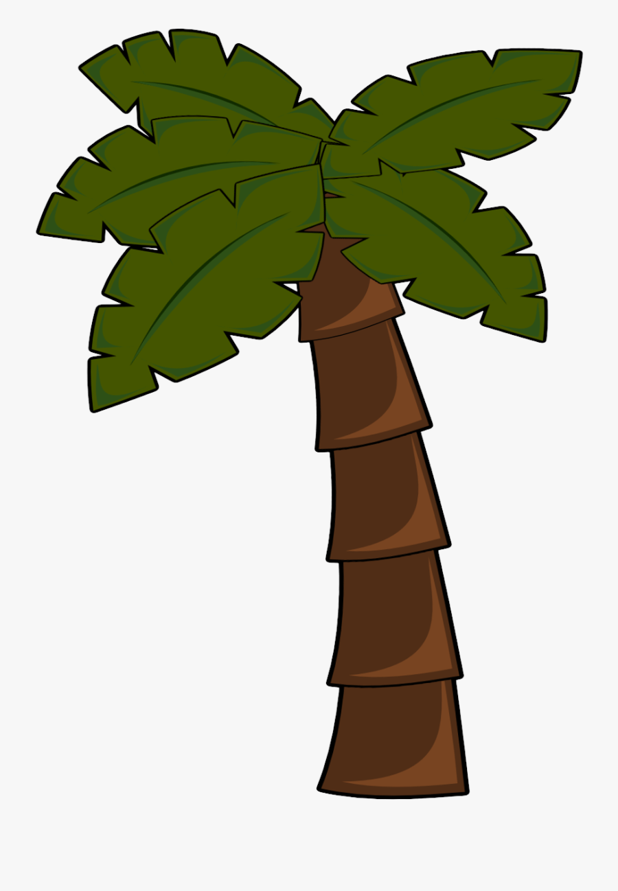 Carton Beach Tree - Palm Tree Trunk Clip Art, Transparent Clipart