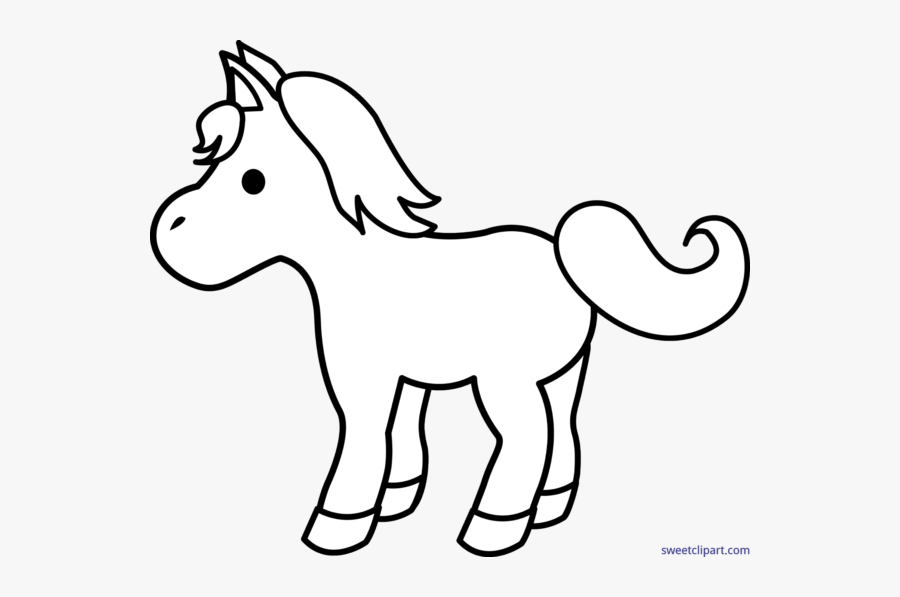Horse Clipart Pony - Pony Clipart Black And White, Transparent Clipart
