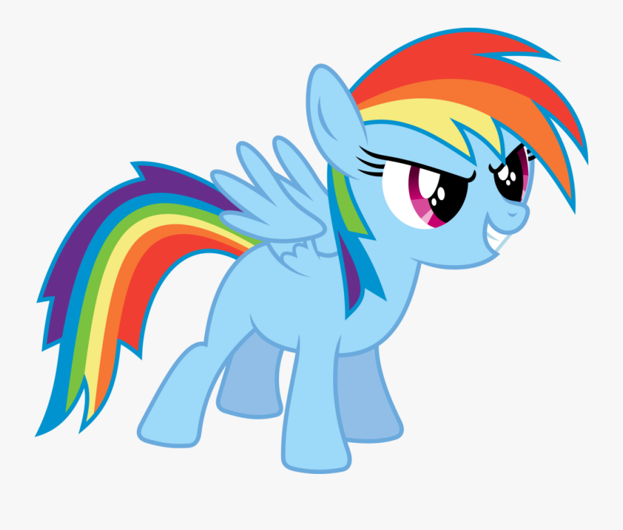 Clipart Rainbow Pony - Mlp Rainbow Dash Filly, Transparent Clipart