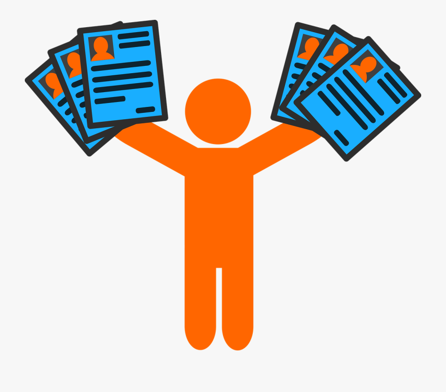 Resume Clipart Job Candidate - Handing Out Flyers Cartoon, Transparent Clipart