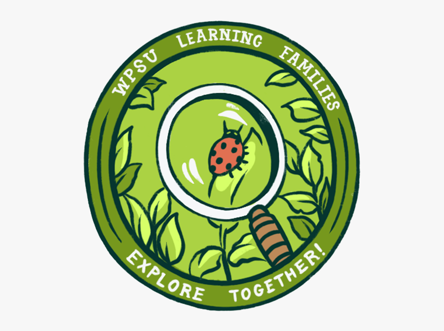 Badge Illustration Of A Lady Bug Enlarged By A Magnifying - Circle, Transparent Clipart