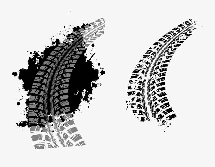 Car Tread Axle Tyres - Tire Tracks Transparent Png, Transparent Clipart
