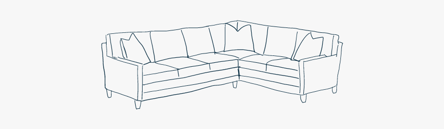 Sectionals - Studio Couch, Transparent Clipart
