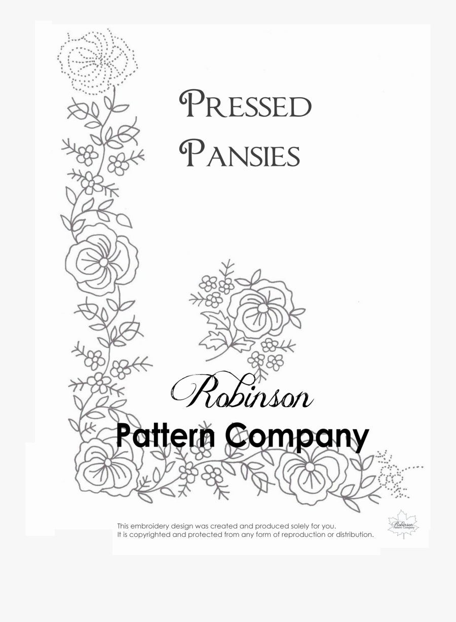Transparent Pansies Png - Embroidery, Transparent Clipart