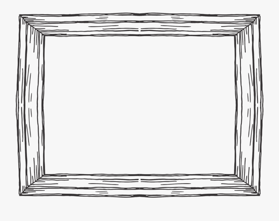 Transparent Wood Border Clipart - Line Art, Transparent Clipart