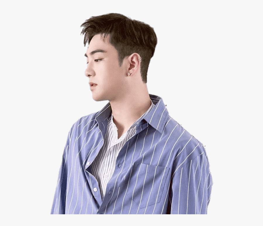 Nu"est Baekho Striped Shirt, Transparent Clipart