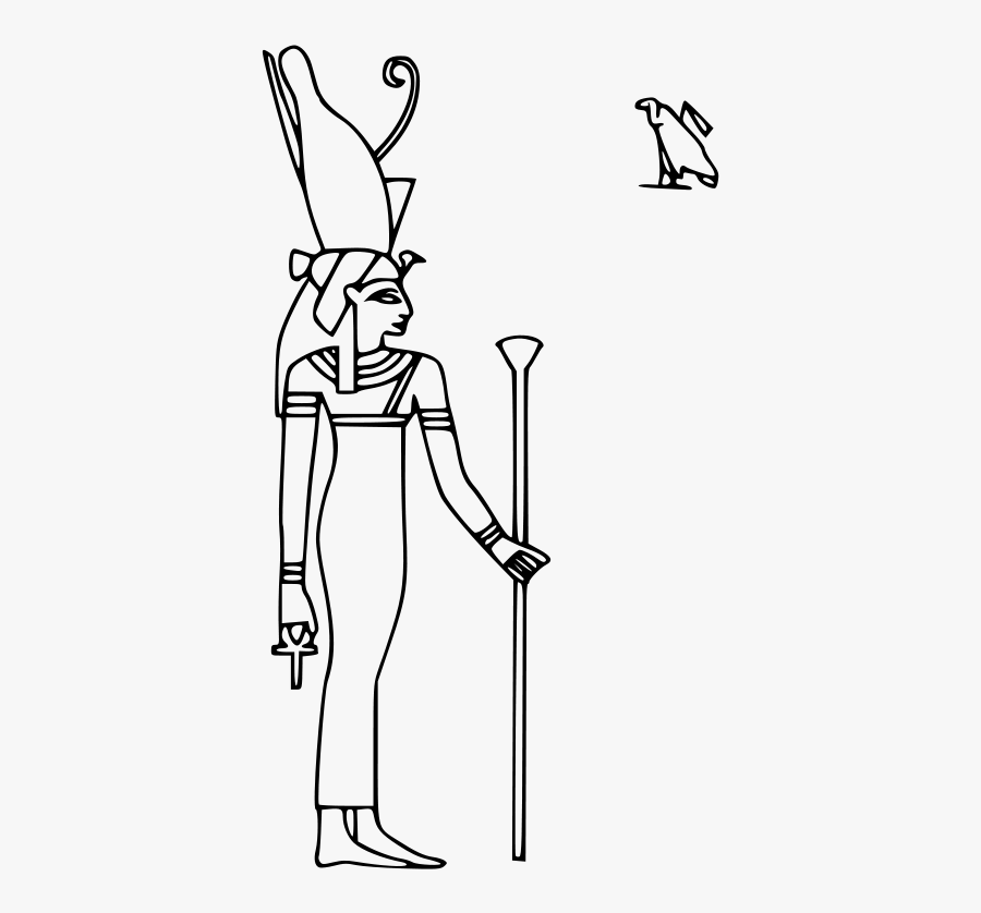 Transparent Mut Clipart - Isis Goddess Easy Drawing, Transparent Clipart