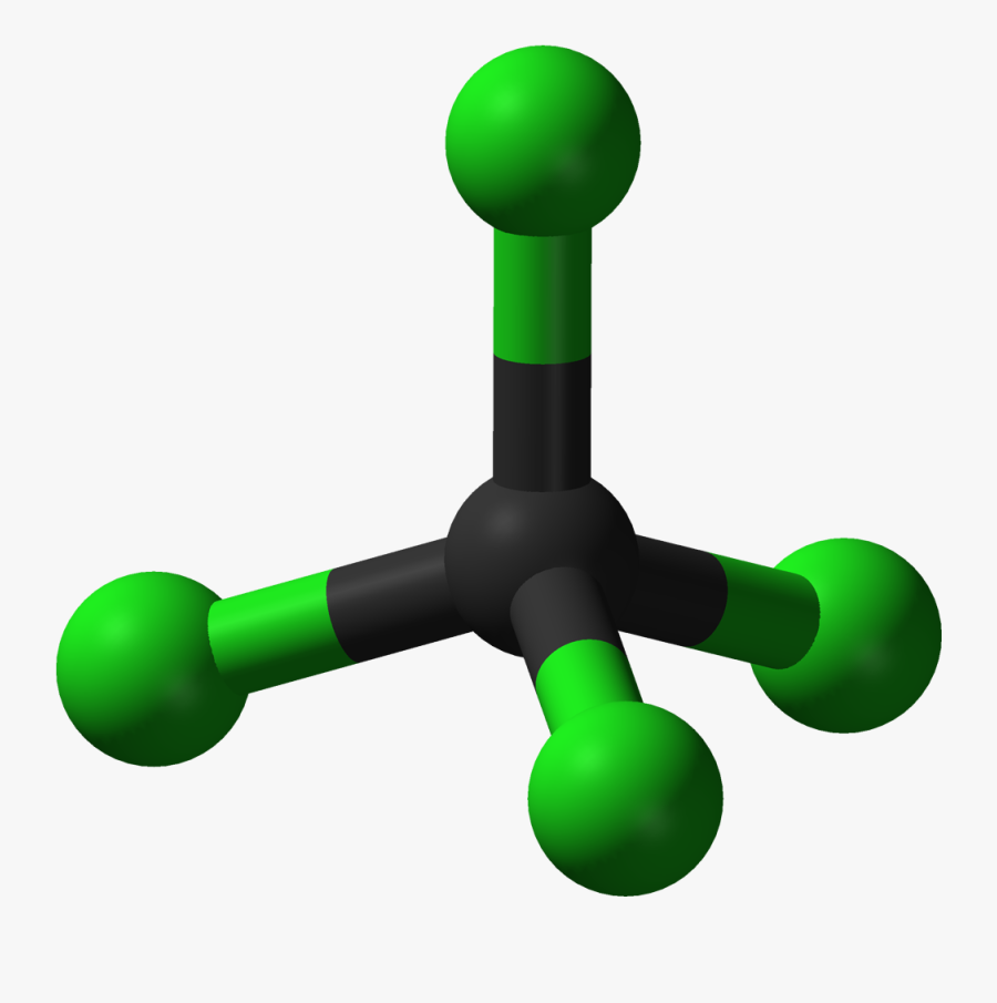 Carbon Tetrachloride 3d Balls - Carbon Tetrachloride 3d Structure, Transparent Clipart