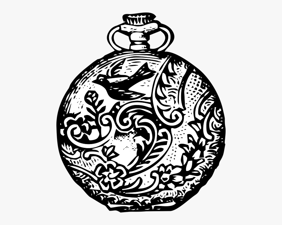 Clipart Sun Vintage - Orment Pocket Watch Vector, Transparent Clipart