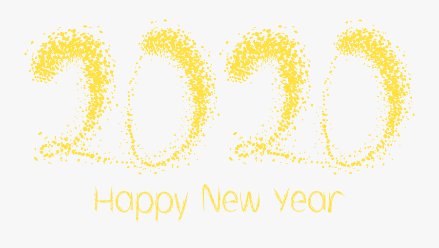 2020 Yelow Happy New Year Png Clipart Image - New Year 2020 Png, Transparent Clipart