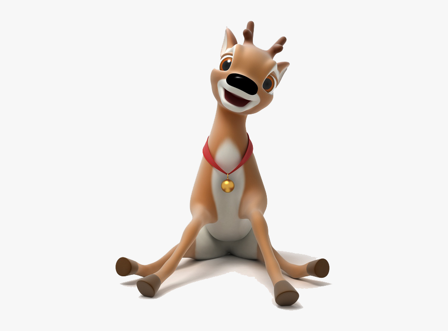 Carey The Caribou Canadian - Reindeer Sitting, Transparent Clipart