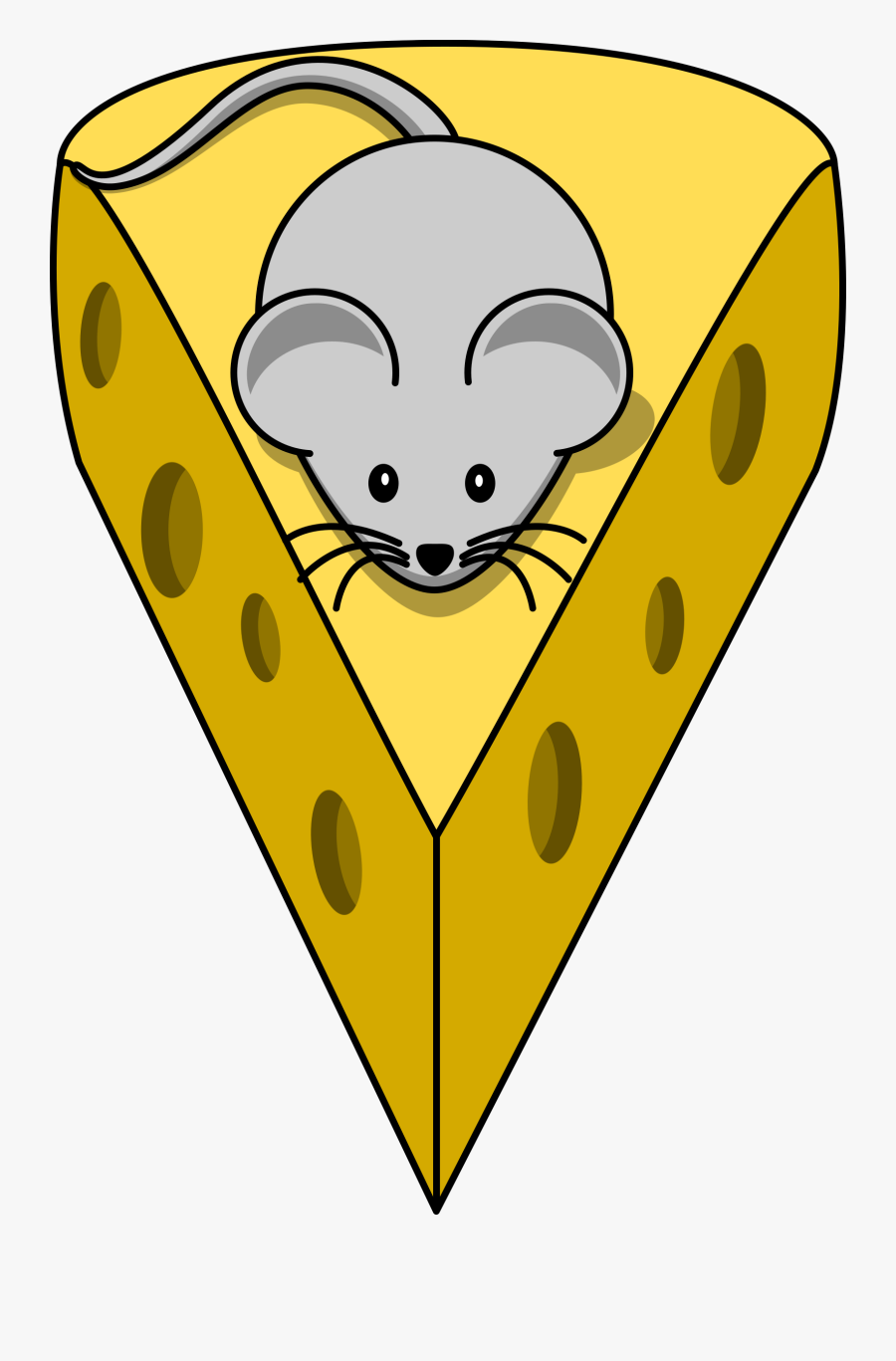 Mouse Eating Cheese Cartoon, Transparent Clipart