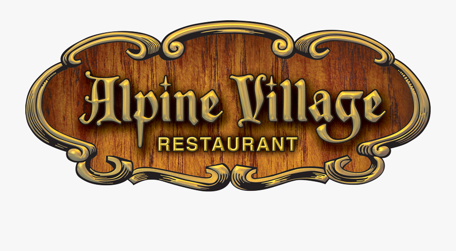 Logo Small The Alpine - Alpine Village Restaurant Logo, Transparent Clipart