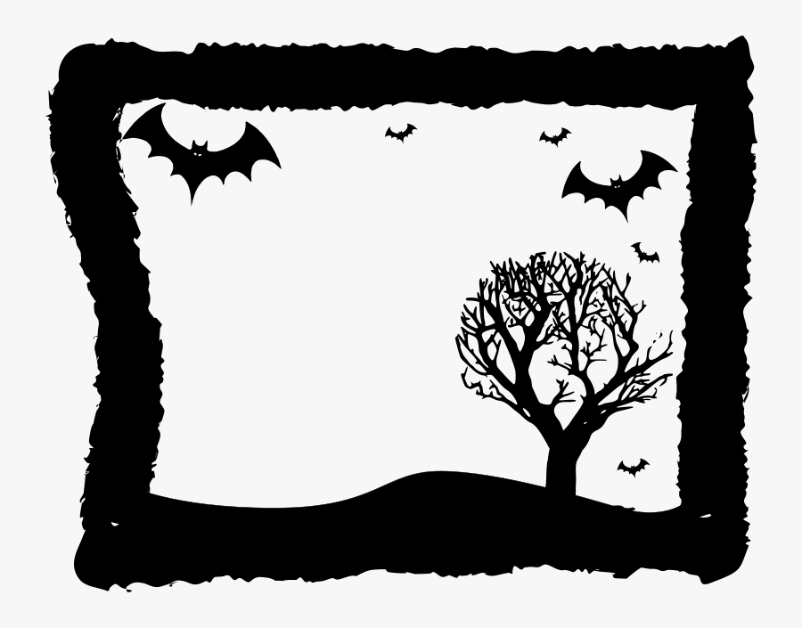 Halloween Border Transparent Image - Halloween Wallpaper Black And White, Transparent Clipart