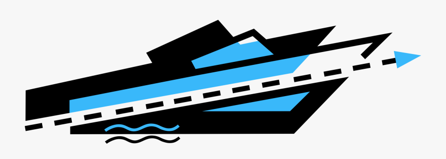 Vector Illustration Of Speedboat Motorboat Or Pleasure, Transparent Clipart