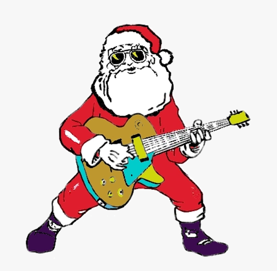 Rock N Roll Santa Clipart, Transparent Clipart