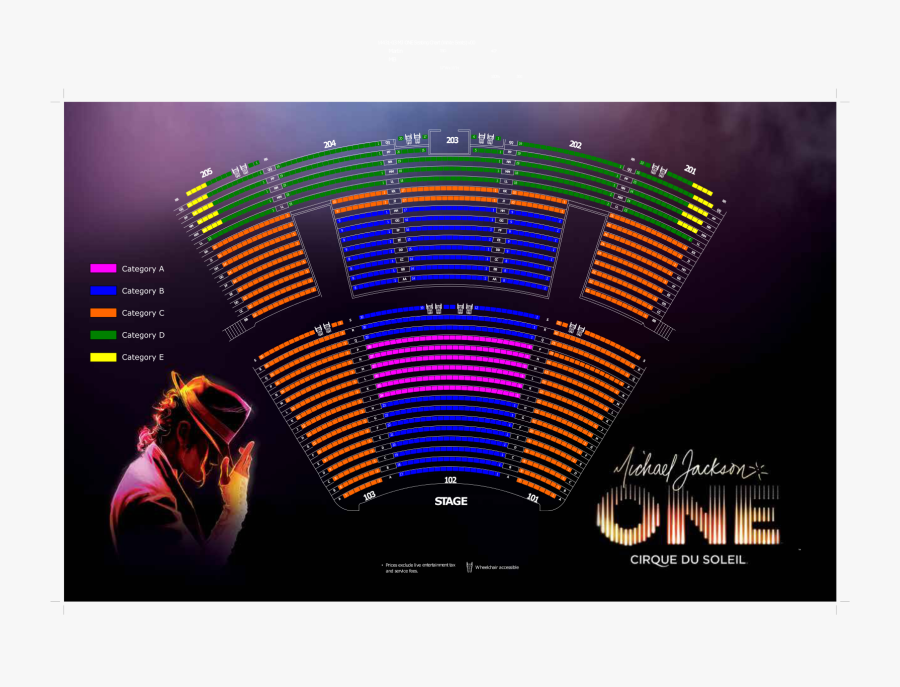 Michael Jackson Cirque Vegas Seating Chart Michael - Cirque Du Soleil One Seats, Transparent Clipart