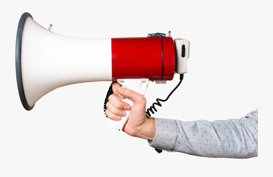 Transparent Caring Hands Clipart - Hand Holding Megaphone Png, Transparent Clipart