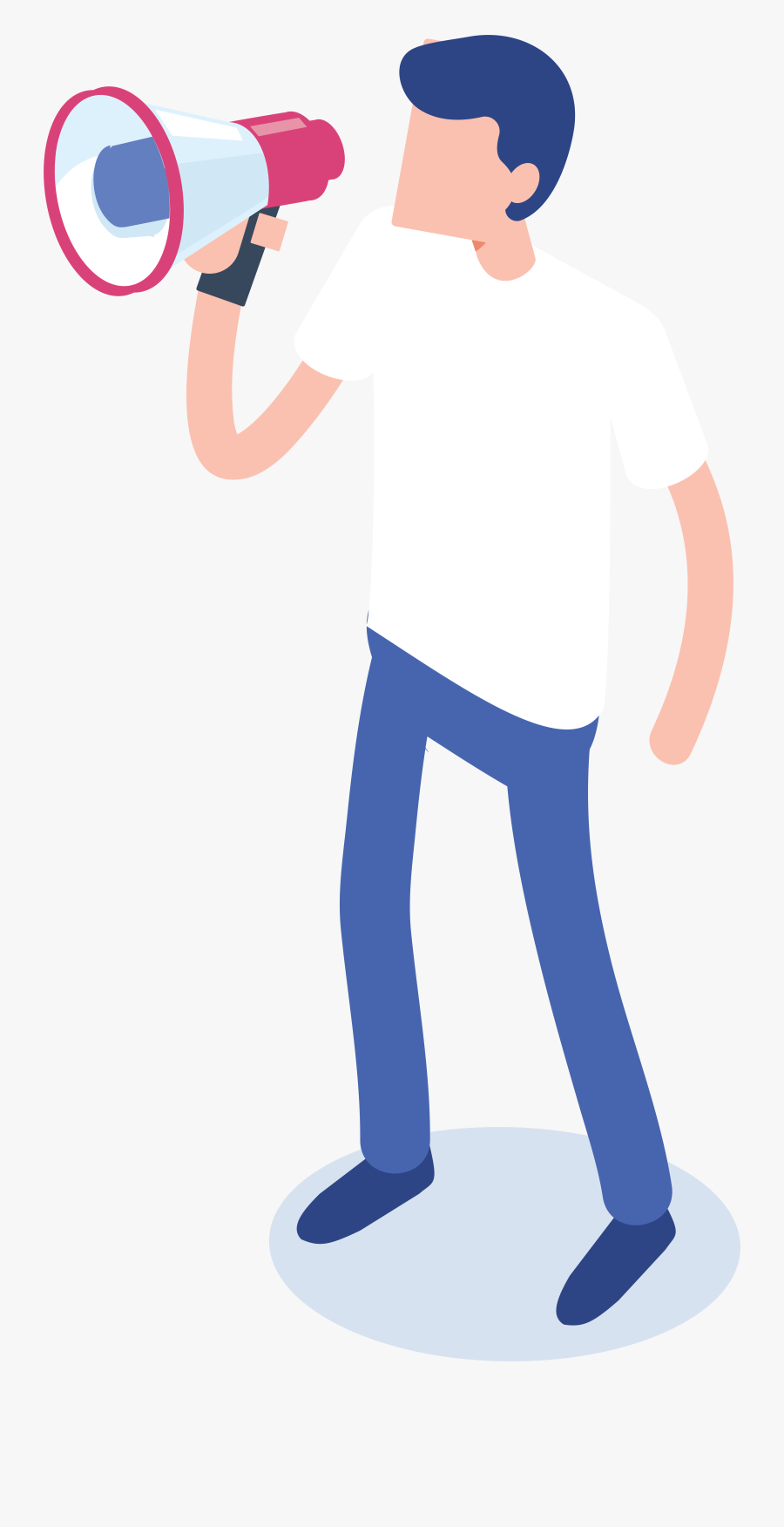 Man With Megaphone Clipart, Transparent Clipart