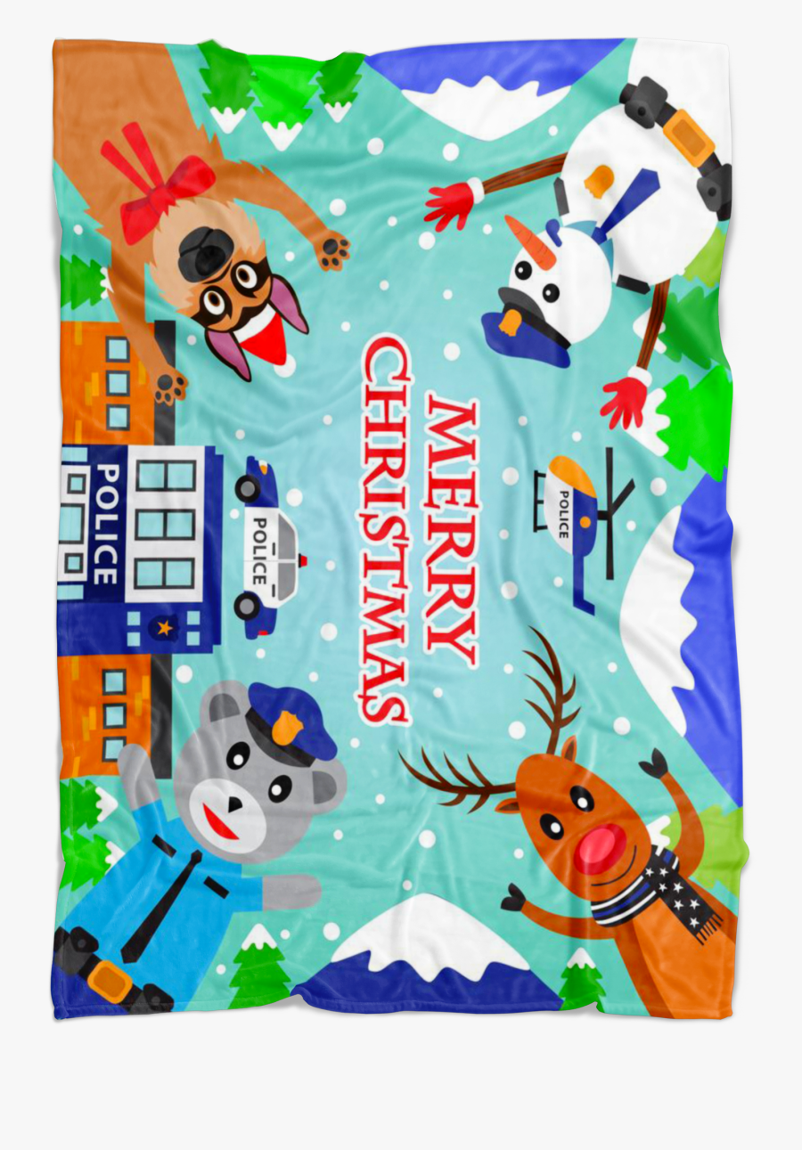 Police Merry Christmas Blanket"
 Class=, Transparent Clipart
