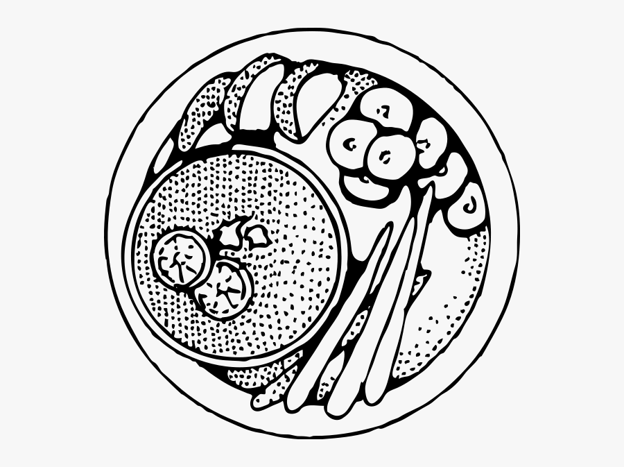 Plate Of Food Png Clip Arts - Cartoon Plate Of Food, Transparent Clipart