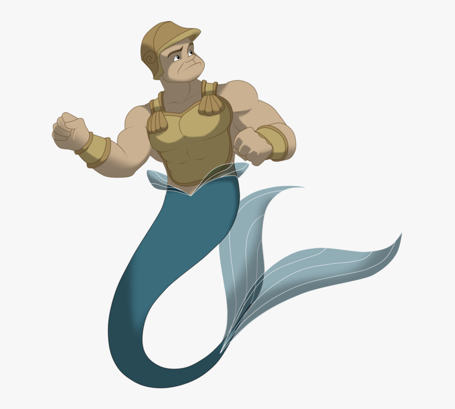 King Triton S Guard - Little Mermaid Merman Png, Transparent Clipart