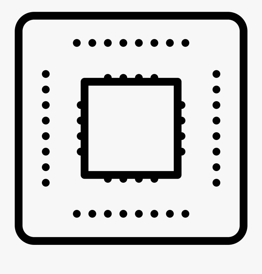 A Square With Slightly Rounded Corners, With A Smaller - Icon, Transparent Clipart