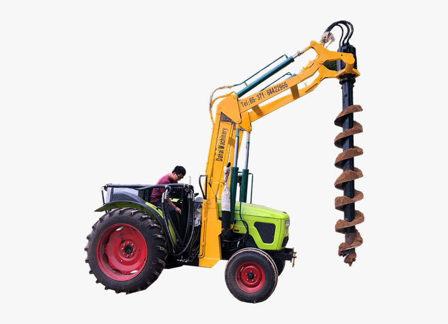 Ground Drilling Machine Post Hole Bore Gearbox Trenching - Machine, Transparent Clipart