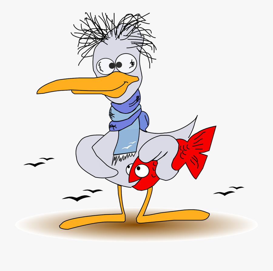 Seagull Funny Openoffice Free Photo - Otto Seagull Cartoon, Transparent Clipart