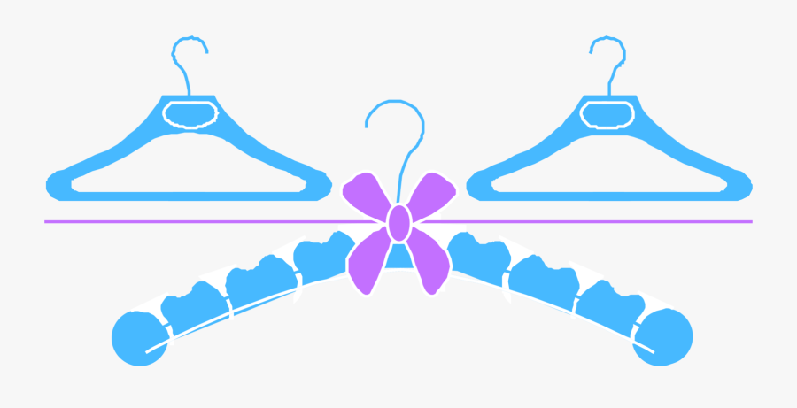 Blue,angle,symmetry - Closet Hanger Clip Art, Transparent Clipart