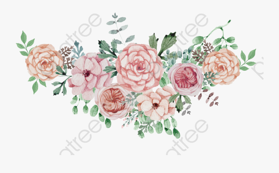 Transparent Watercolor Roses Png - Wedding Watercolor Flower Png, Transparent Clipart