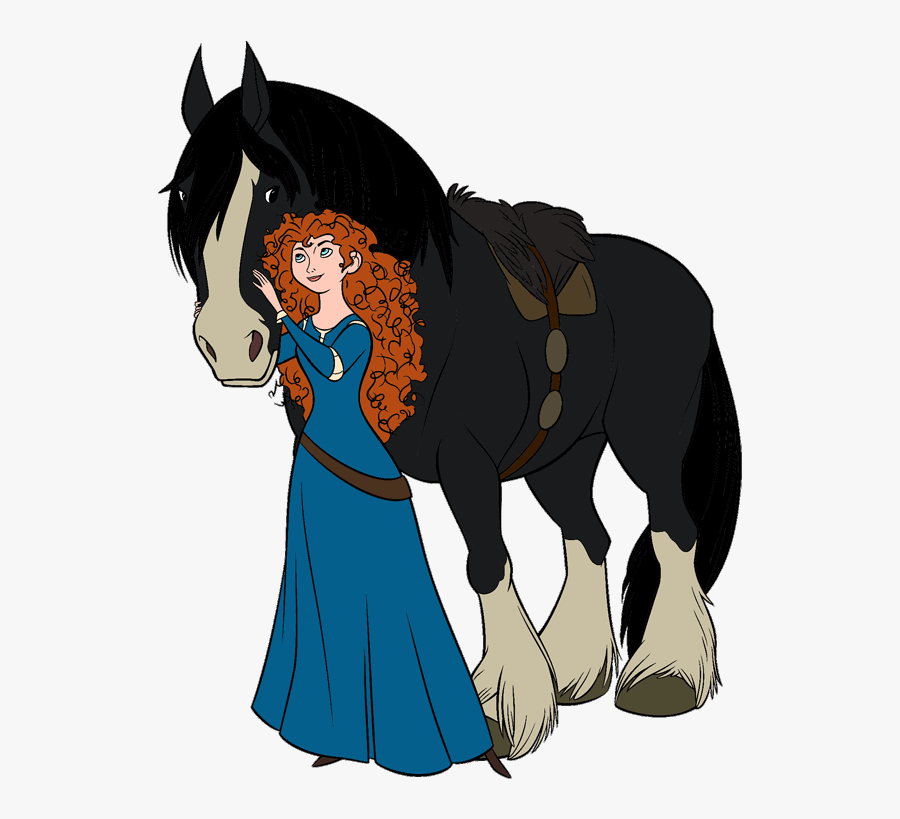 Riding Angus Merida, - Brave Merida And Horse , Free Transparent ...