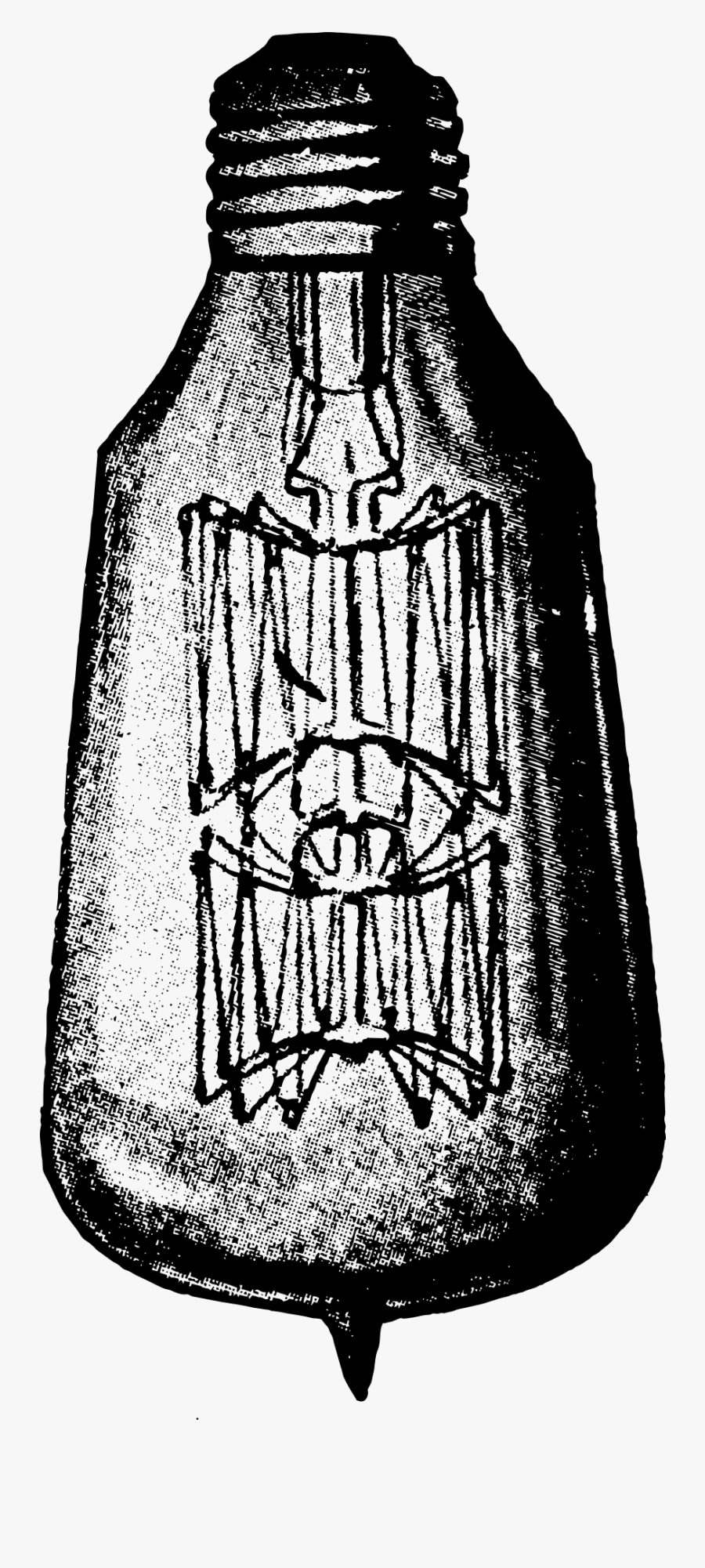 Bulb Vintage Drawing, Transparent Clipart